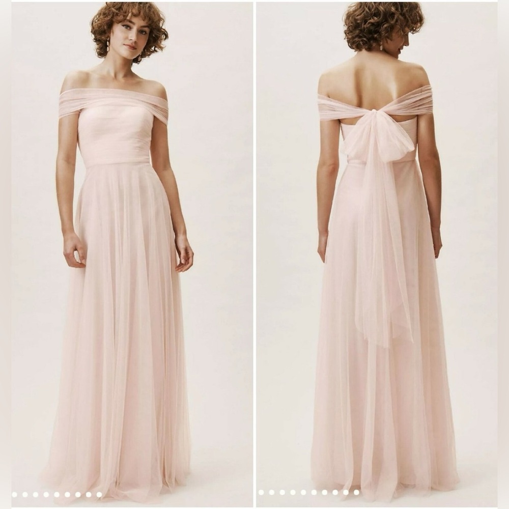 NWT BHLDN × Jenny Yoo Ryder Convertible Maxi Dress Bridesmaid Blush Size 16